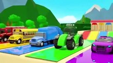 Learn Colors with Vehicles for Kids  Colorful Cars & Trucks Educational Video