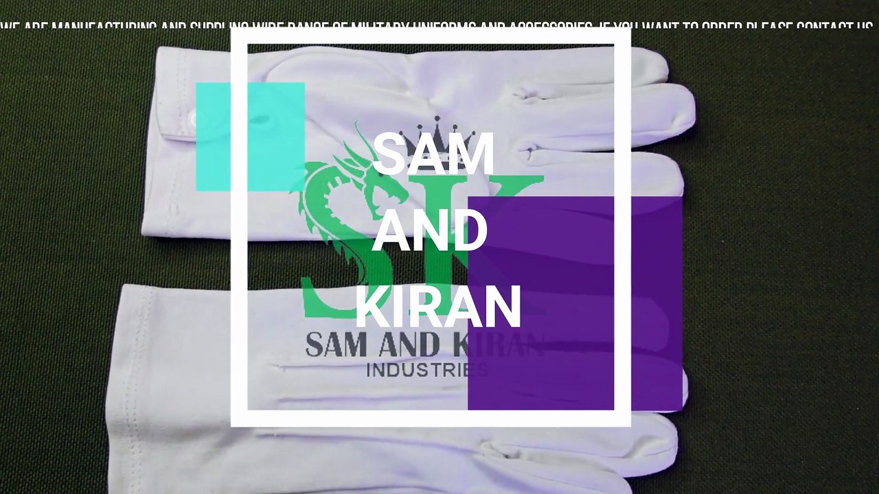 Comfortable Soft Thick Uniform Formal White Cotton Hand Gloves, 100% High Quality Cotton Gloves