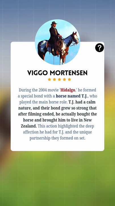 Viggo Mortensen's Heartwarming Bond with His Movie Horse T.J.!