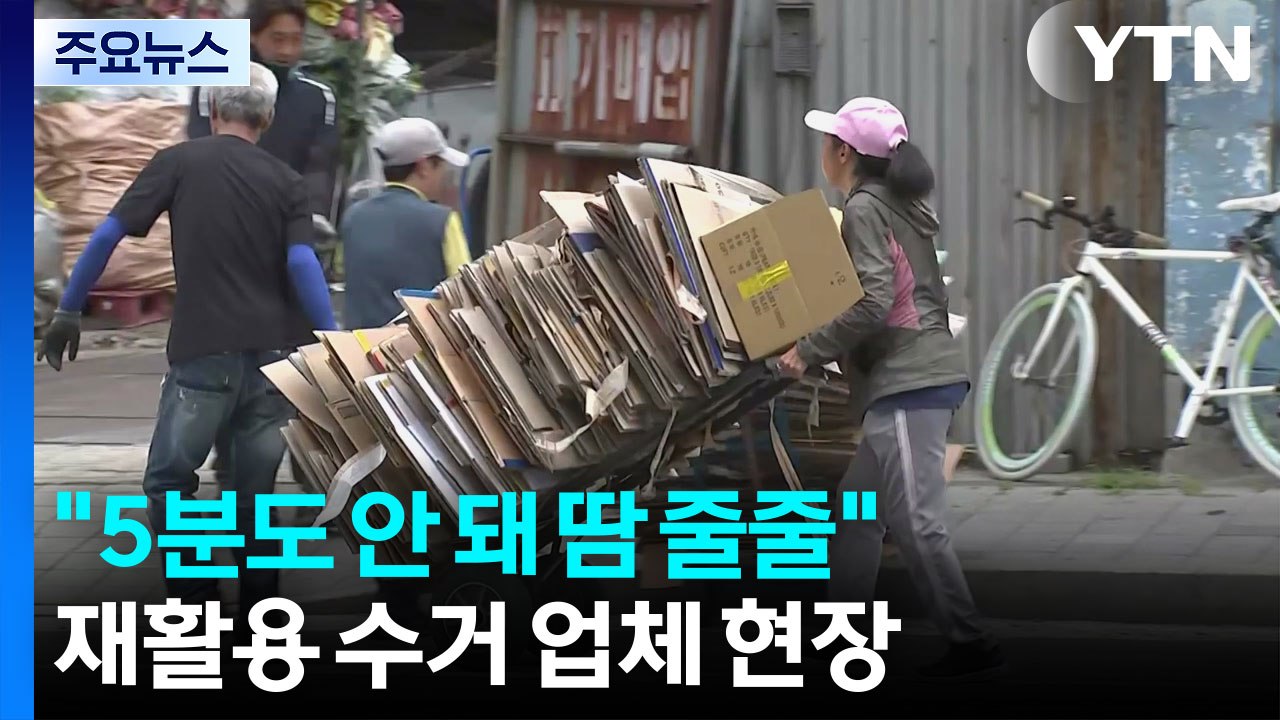 "5분도 안 돼 땀 줄줄"...재활용 수거 업체 현장 / YTN