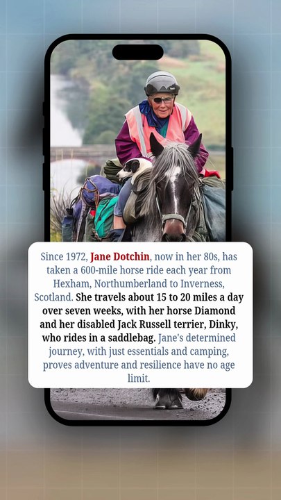 An 80+ year-old rides 600 miles every year with her horse & dog ❤️🐴🐶