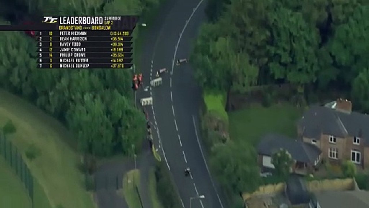 Isle Of Man TT 2012 - Peter Hickman runs out of fuel and has to stop at Dukes Avenue