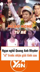 Ngạo nghễ Quang Anh sĩ trước nhận giải sau