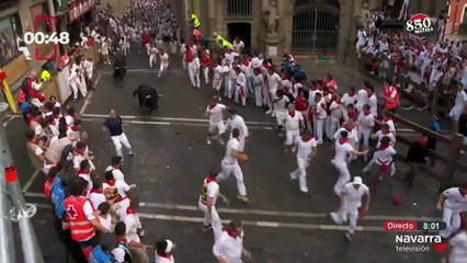 Primer encierro de los Fuente Ymbro con la manada rota