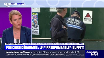 Armement de la police municipale: "À Pontoise, 8 fois sur 10, la police municipale est primo-intervenante", explique la maire Stéphanie Von Euw (DVD)