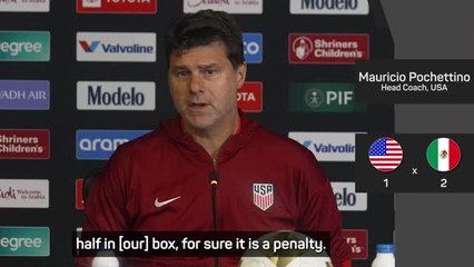 Pochettino blasts 'embarrassing' missed handball in Gold Cup final loss