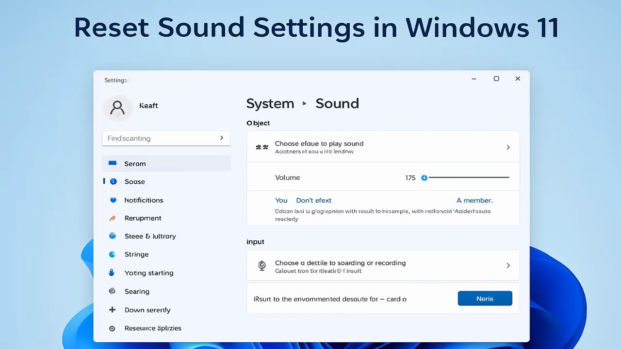 How To Restore and Reset sound settings to default on Windows 11