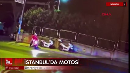 Ümraniye'de 2 motosiklet kafa kafaya çarpıştı