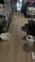 Inondation chez JYSK, à Mouscron
