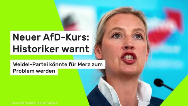 Neuer AfD-Kurs: Historiker warnt - Weidel-Partei könnte für Merz zum Problem werden