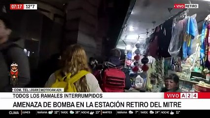 Amenaza de bomba en Retiro: se interrumpió el servicio de todos los ramales del tren Mitre