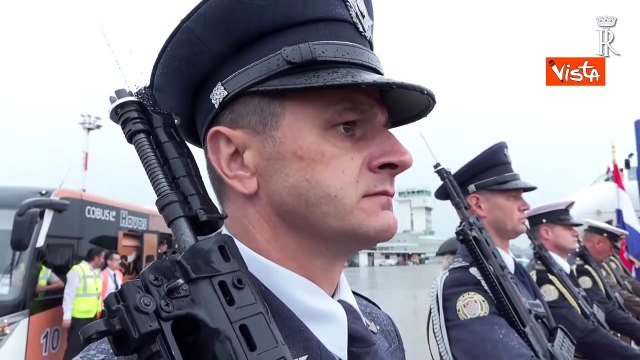 Il Presidente della Repubblica Sergio Mattarella atterra a Zagabria in Croazia