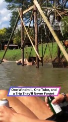 Tipsy Tubing Adventure Turns Windmill Wipeout!