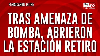 Tras la amenaza de bomba reestablecen el servicio en Estación Retito