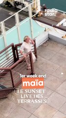 Maïa arrive sur la scène des Sunset Live des Terasses. #maia #sunsetlive #concert
