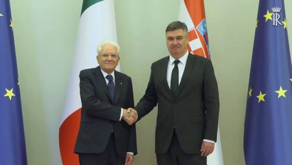 Mattarella a Zagabria incontra il presidente croato Milanovic