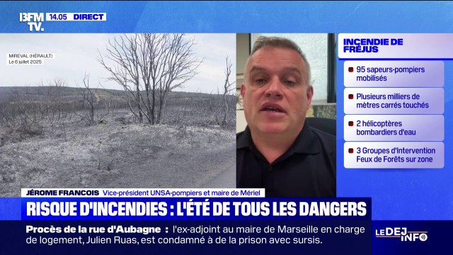 Incendies: On parle de changement climatique, pour nous c'est quelque chose de flagrant , déplore le vice-président UNSA-pompiers
