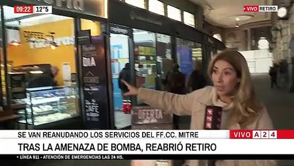 Reabrieron la estación Retiro del Tren Mitre, luego de una suspensión de casi dos horas por una amenaza de bom