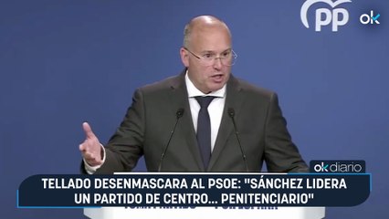 Tellado desenmascara al PSOE: "Sánchez lidera un partido de centro... penitenciario"