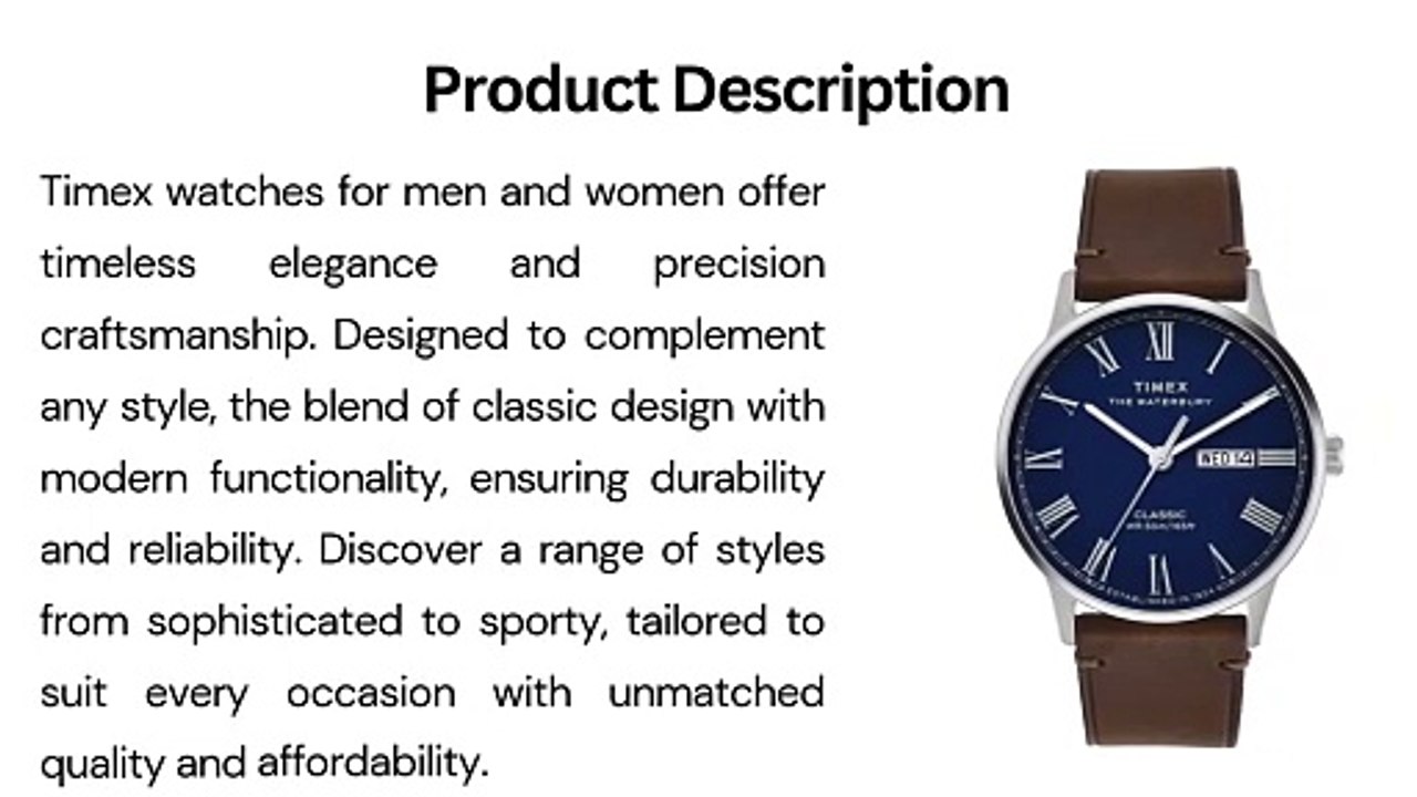 Timex Waterbury Blue Round Quartz Men Watch