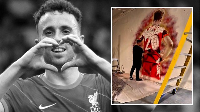 The most impressive mural to pay tribute to Diogo Jota after his tragic death with his brother