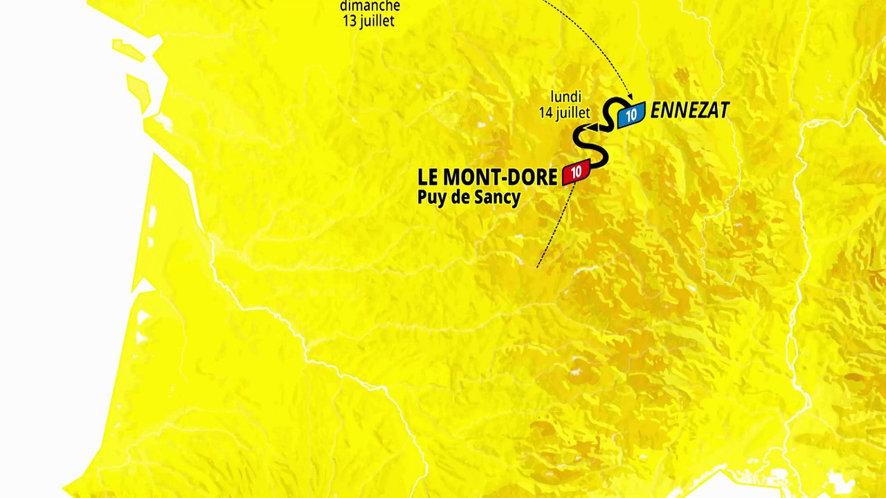 La carte du Tour de France 2025 en un coup d'oeil - Cyclisme - Tour de France
