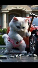 Clever Kitten Builds His Own Car 🐱🚗🔥