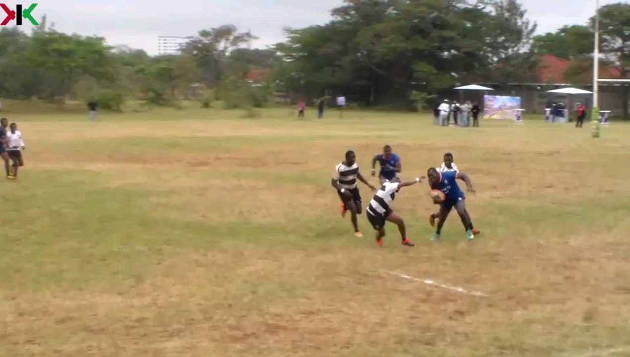 A team try featuring a massive fend from the Zetech Oaks during the JKUAT7S. All the tournament highlights on Youtube at XIX Sports.