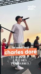 Charles Doré interprète “Je pars mais je reste” pendant son passage au Sunset Live des Terasses. #CharlesDore #concert #SunsetLive #staracademy