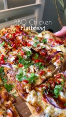 BBQ chicken flatbread