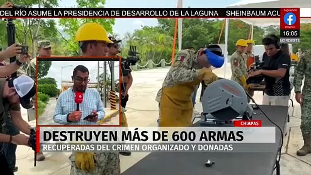 Sedena destruye más de 600 armas en Chiapas; fueron decomisadas en varios operativos