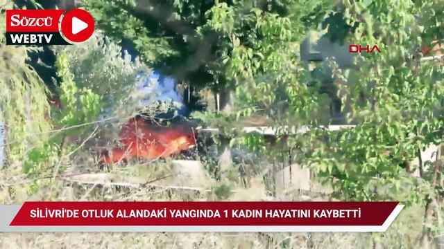Silivri'de otluk alandaki yangında 1 kadın hayatını kaybetti, eşi gözaltına alındı