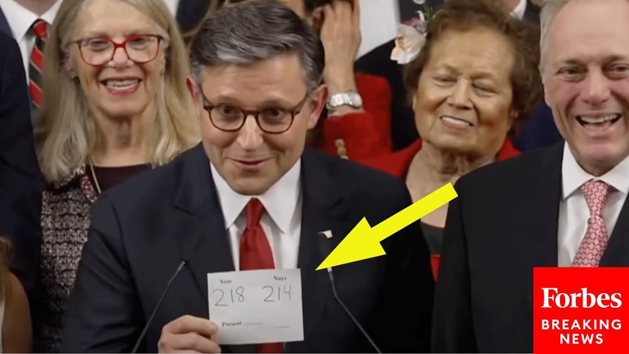 'We're Going To Frame This One': Speaker Johnson Shows Off Vote Tally Card From Big Beautiful Bill