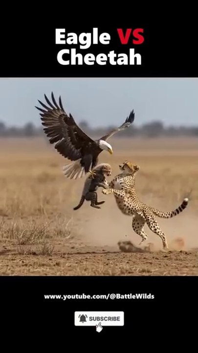 Eagle_vs_Cheetah‼️Mother’s_Leap__Saving_Her_Cub__#eagles__#cheetah(360p)