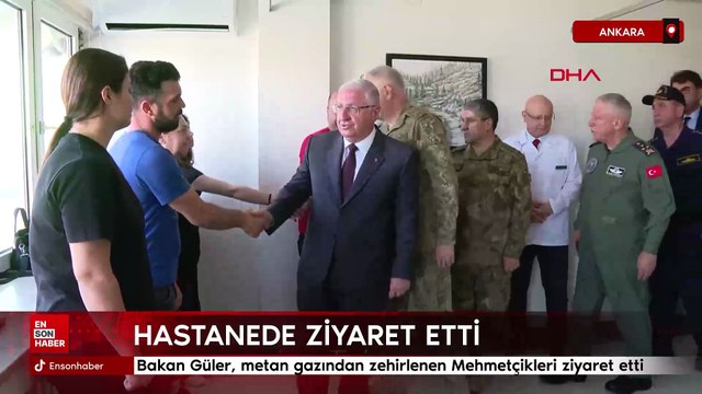 Bakan Güler, metan gazından zehirlenen Mehmetçikleri ziyaret etti