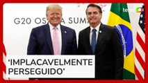 Bolsonaro agradece apoio Trump e diz que presidente dos EUA foi ‘implacavelmente perseguido’