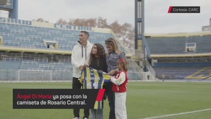 Di María ya posa con la camiseta de Rosario Central