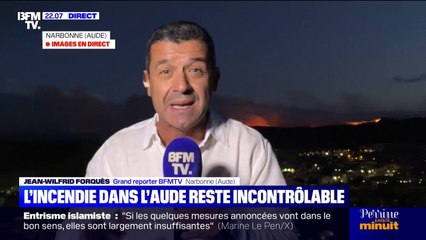 Incendie dans l'Aude: les flammes progressent, la population confinée dans certains quartiers