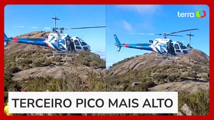 Turista é resgatado de helicóptero no Pico da Bandeira com hipotermia