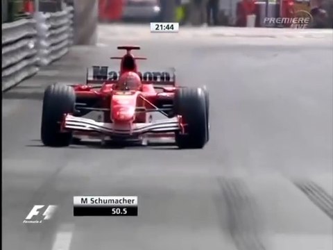 F1 – Michael Schumacher (Ferrari V10) lap in qualifying – Monaco 2005