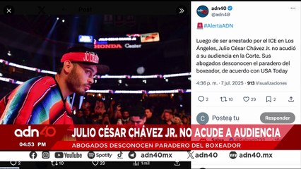 🚨¡Última Hora! Luego de ser arrestado por el ICE en Los Ángeles, Chávez Jr. no acude a su audiencia
