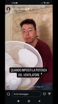 Daniele condotta il ventilatore