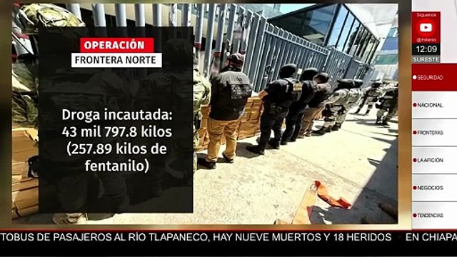 Suman 5 mil 80 personas y realizan aseguramiento de armas tras 'Operativo Frontera Norte'