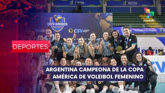 Argentina derrota a Brasil en la Copa América de voleibol femenino DEPORTES EDICIÓN CENTRAL 07-07-2025