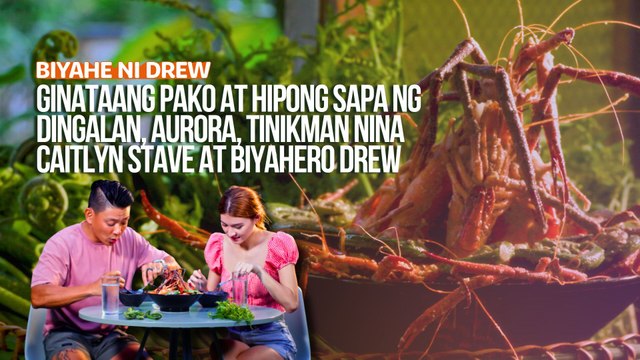 Ginataang pako at hipong sapa ng Dingalan, Aurora, tinikman nina Caitlyn Stave at Biyahero Drew | Biyahe ni Drew