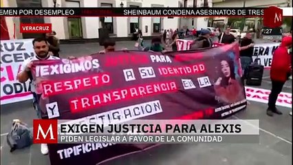 Integrantes de la comunidad LGBT y amigos exigen justicia por el transfeminicidio de Alexis