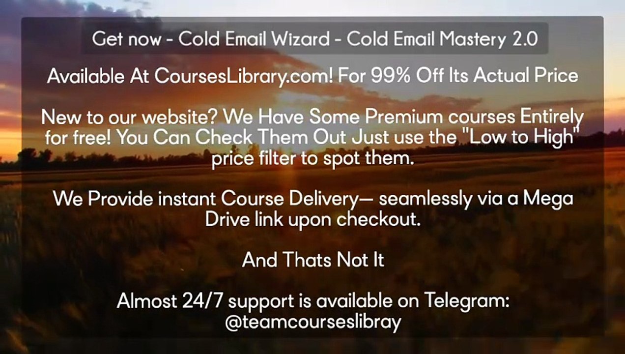 Get now - Cold Email Wizard - Cold Email Mastery 2.0