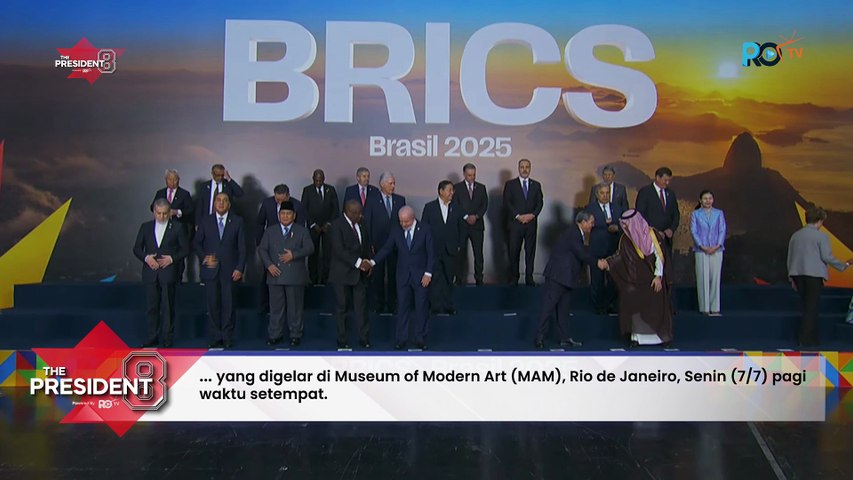 Momen Prabowo Tampil di Barisan Terdepan Foto Resmi KTT BRICS 2025 Brasil