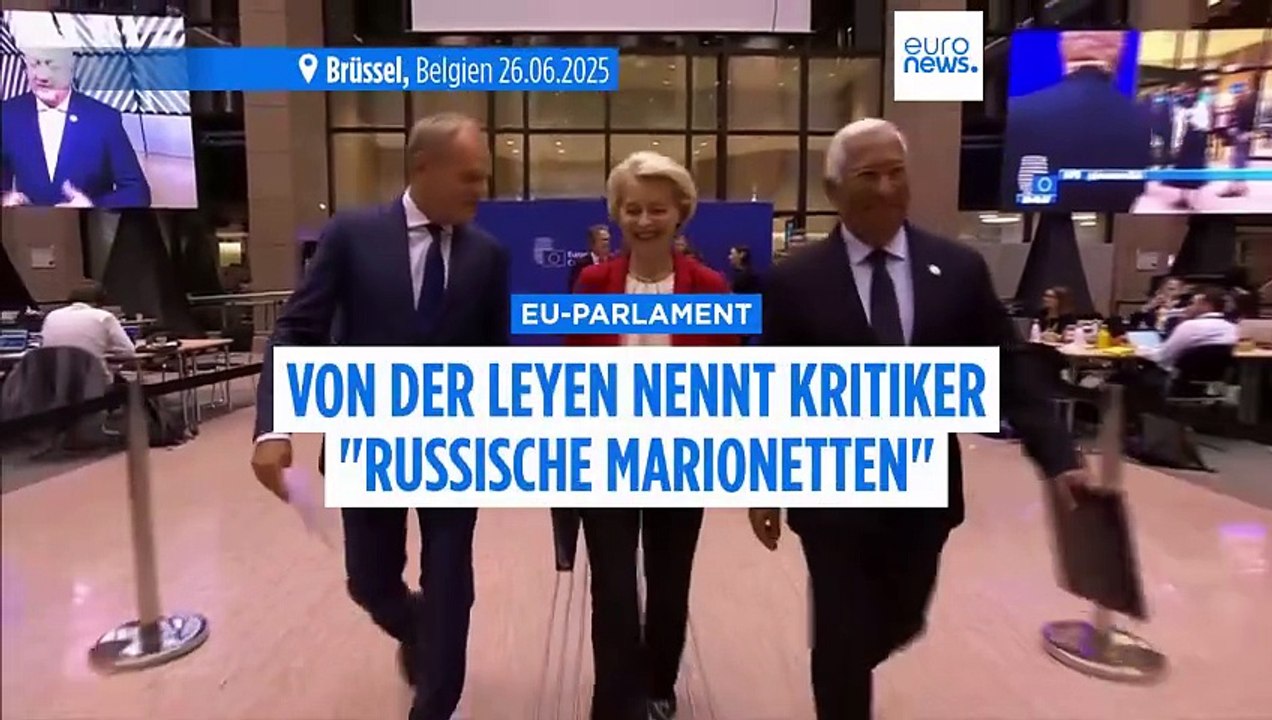 Debatte über Misstrauensantrag: Von der Leyen kritisiert 'russische Marionetten'