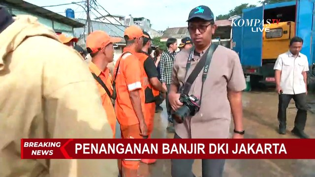Terkini! Pramono Anung Tinjau Kali Ciliwung-Banjir Jakarta hingga Sapa Pasukan 'Orange'